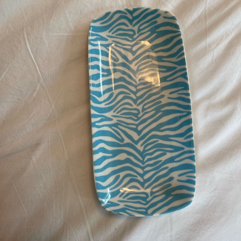 Johnathan Adler Blue Zebra Tray